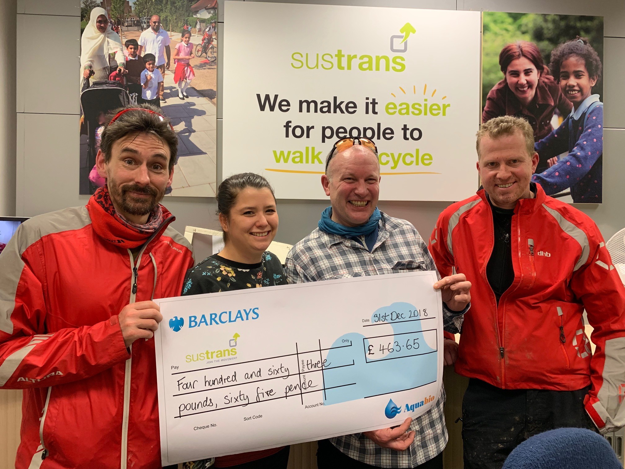 Cheque Handover To Sustrans